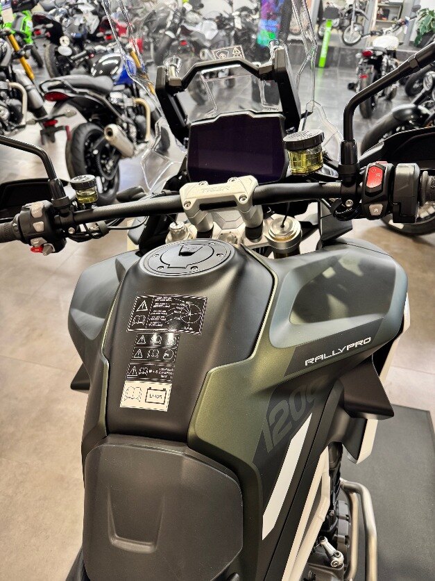 2025 TIGER 1200 RALLY PRO TOP OF THE MOUNTAIN IN ADVENTURE TOURING CASH PRICE $24499 PLUS HST