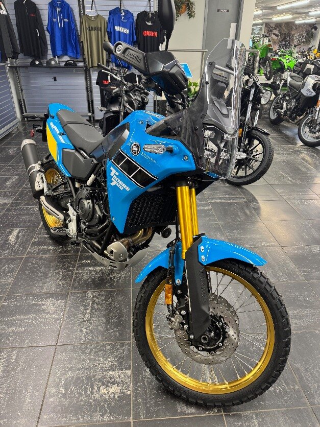 2025 Yamaha Tenere 700 Sky Blue LIMITED EDITION NEW FEATURES FOR OFF HIGHWAY ADVENTURES CASH PRICE $13599 PLUS HST
