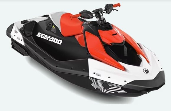 Sea Doo Spark Trixx 2024 pour 1 dragon rouge/blanc brillant