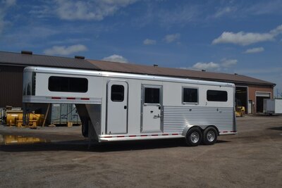 Adams Trailers 2+1 21' Gooseneck Aluminum Horse Trailer