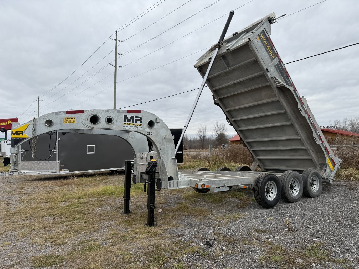 MAXI ROULE 16' GN TRIAXLE DUMP TRAILER