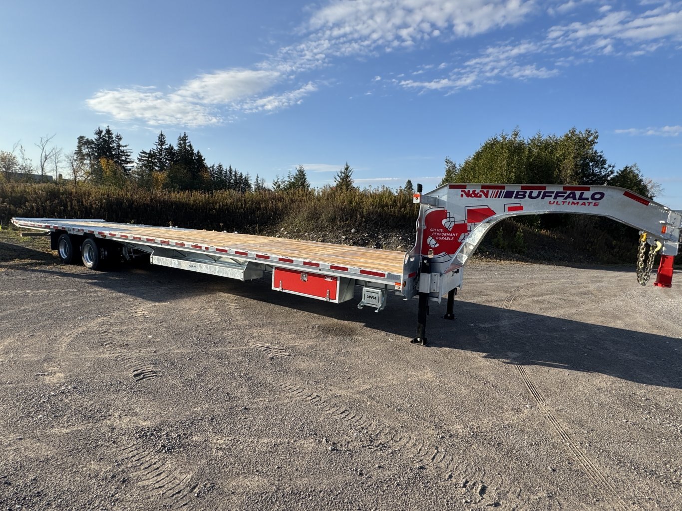 40' 40K Galvanized Hydraulic Dove Equipment Trailer