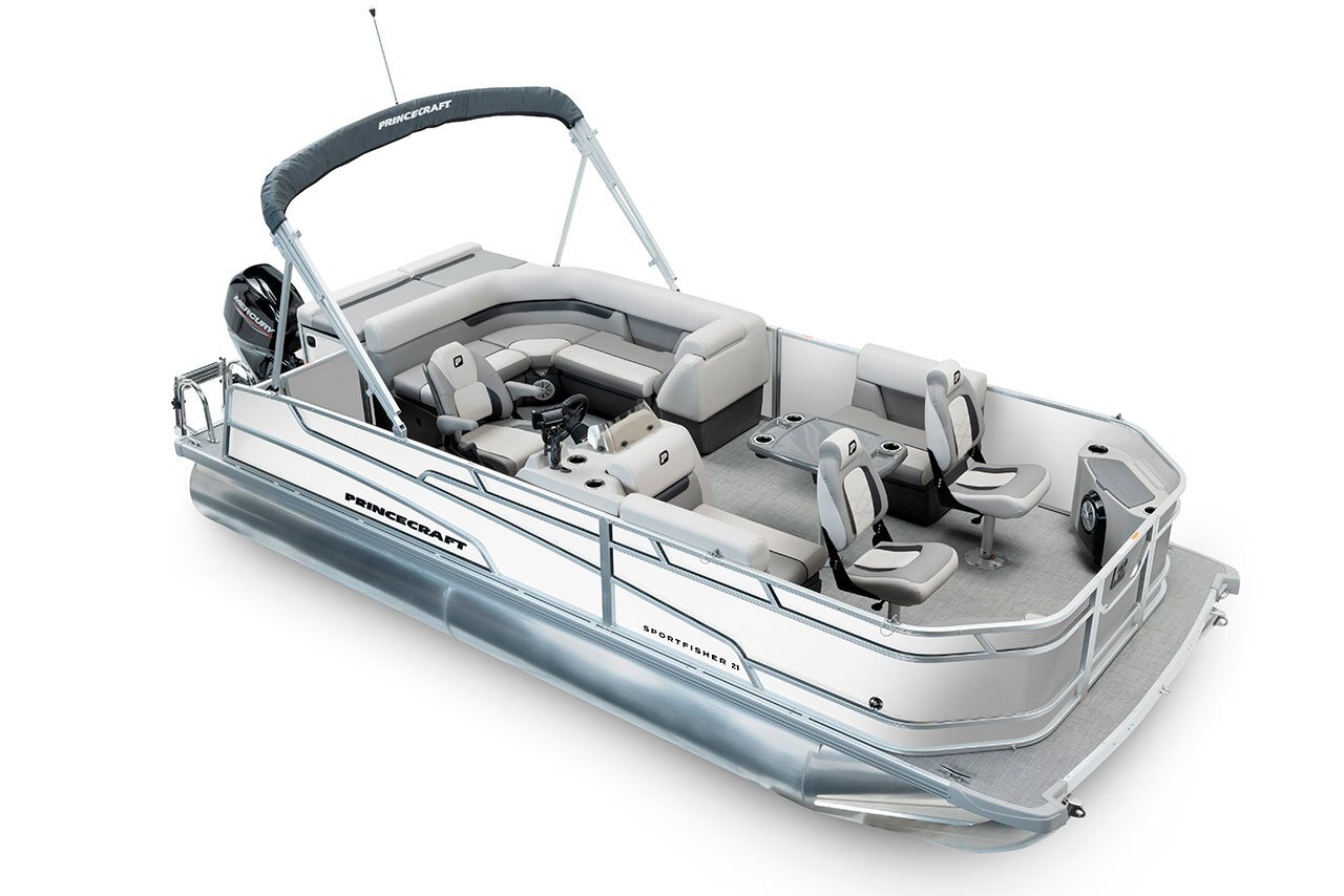 2025 Princecraft Sportfisher 21-2S - Pearl Grey - Traditional Edition - Mercury 90 EXLPT CT