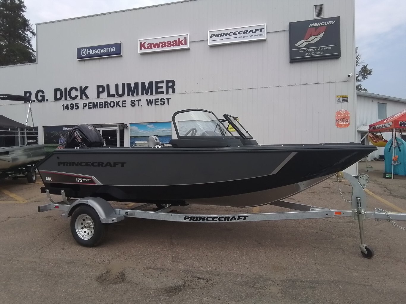 2025 Princecraft Sport 175 MAX Phantom Grey/Black Mercury 115 EXLPT Pro XS