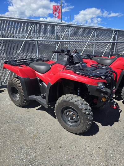 2027 Honda Rancher TRX420 Manual Shift Hero Red