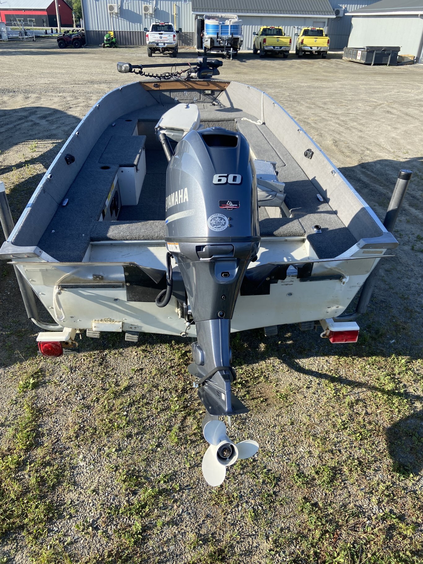 1991 Sylvan back troller 2024 yamaha f60 with trailer