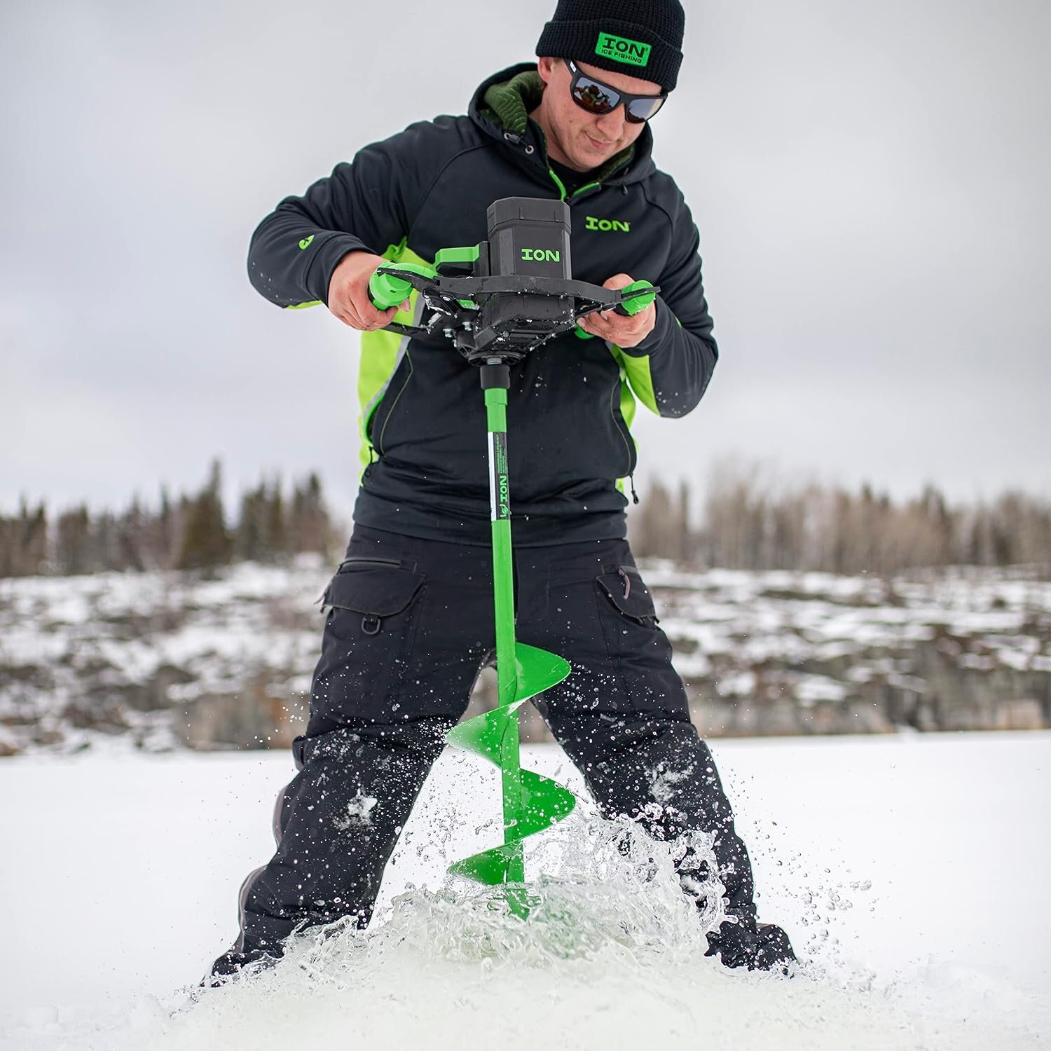 ION Alpha 8 Electric Ice Auger steel