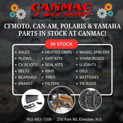 CFMOTO, Can-Am, Polaris, Yamaha Parts In Stock!