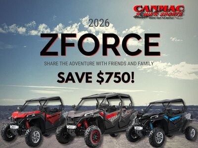 SAVE $750 on 2026 ZFORCE Models!