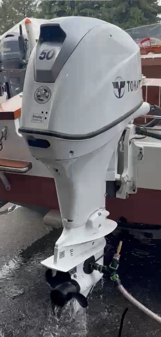 Used 2020 Tohatsu 50HP Short Shaft (15) outboard only 50 hrs