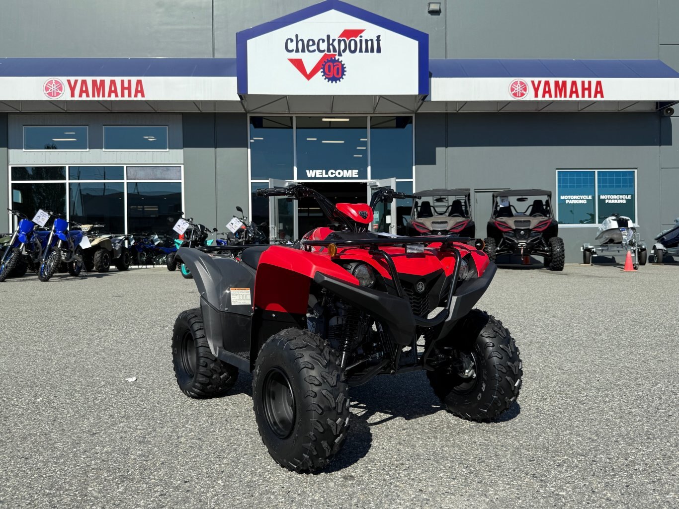2025 Yamaha Grizzly 110 Grey Metallic/Red