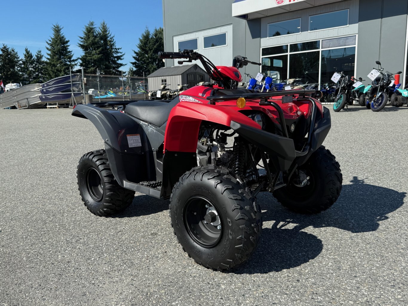 2025 Yamaha Grizzly 110 Grey Metallic/Red