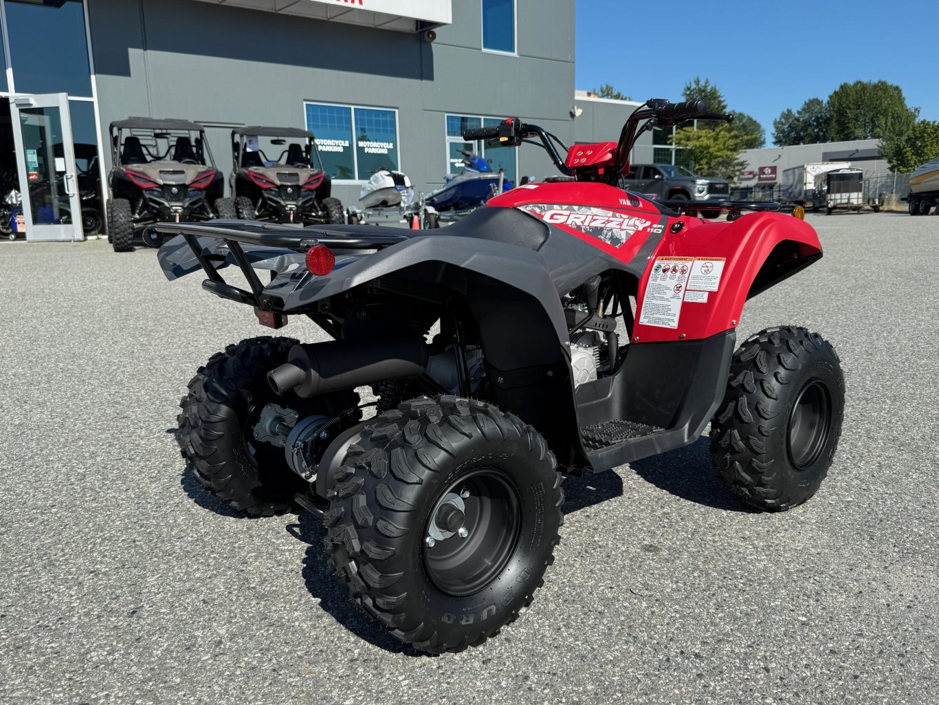 2025 Yamaha Grizzly 110 Grey Metallic/Red