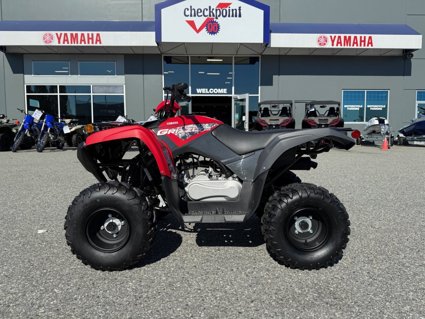 2025 Yamaha Grizzly 110 Grey Metallic/Red
