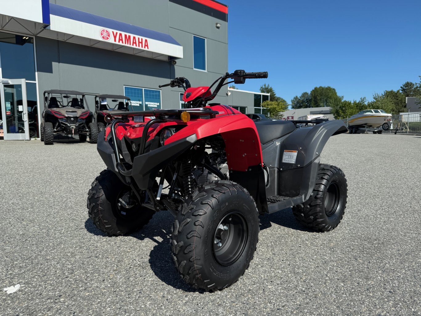 2025 Yamaha Grizzly 110 Grey Metallic/Red