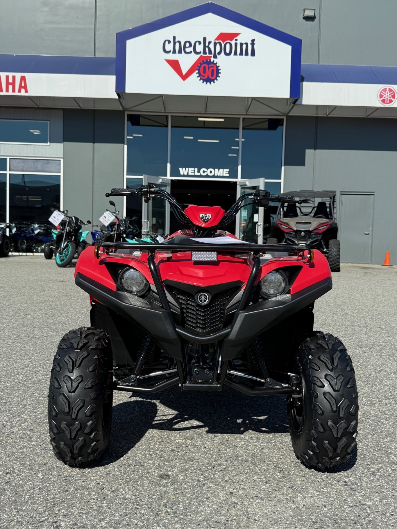 2025 Yamaha Grizzly 110 Grey Metallic/Red
