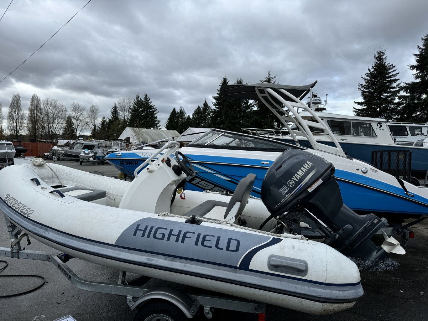 2017 Highfield OM350 Hypalon with 30 HP