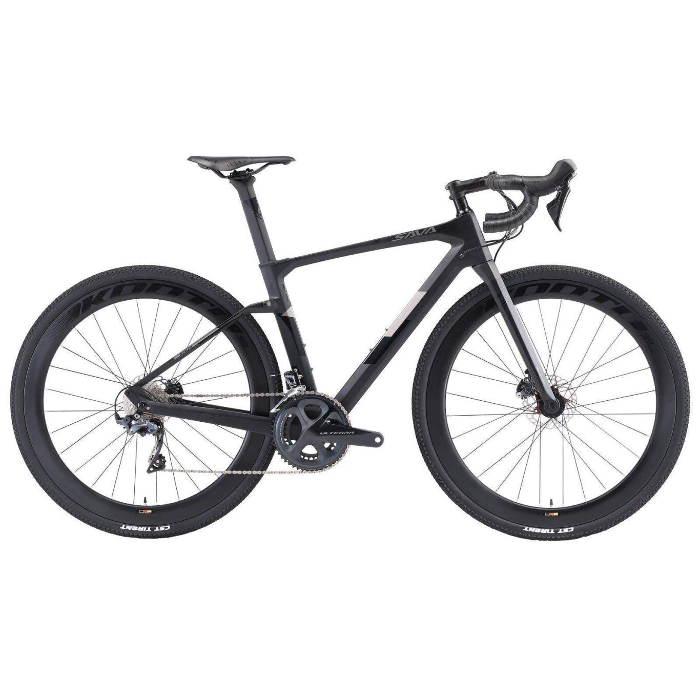 Vélo de route SAVA Trailblazer 8.0 Carbon Gravel 2023 22 vitesses / gris noir