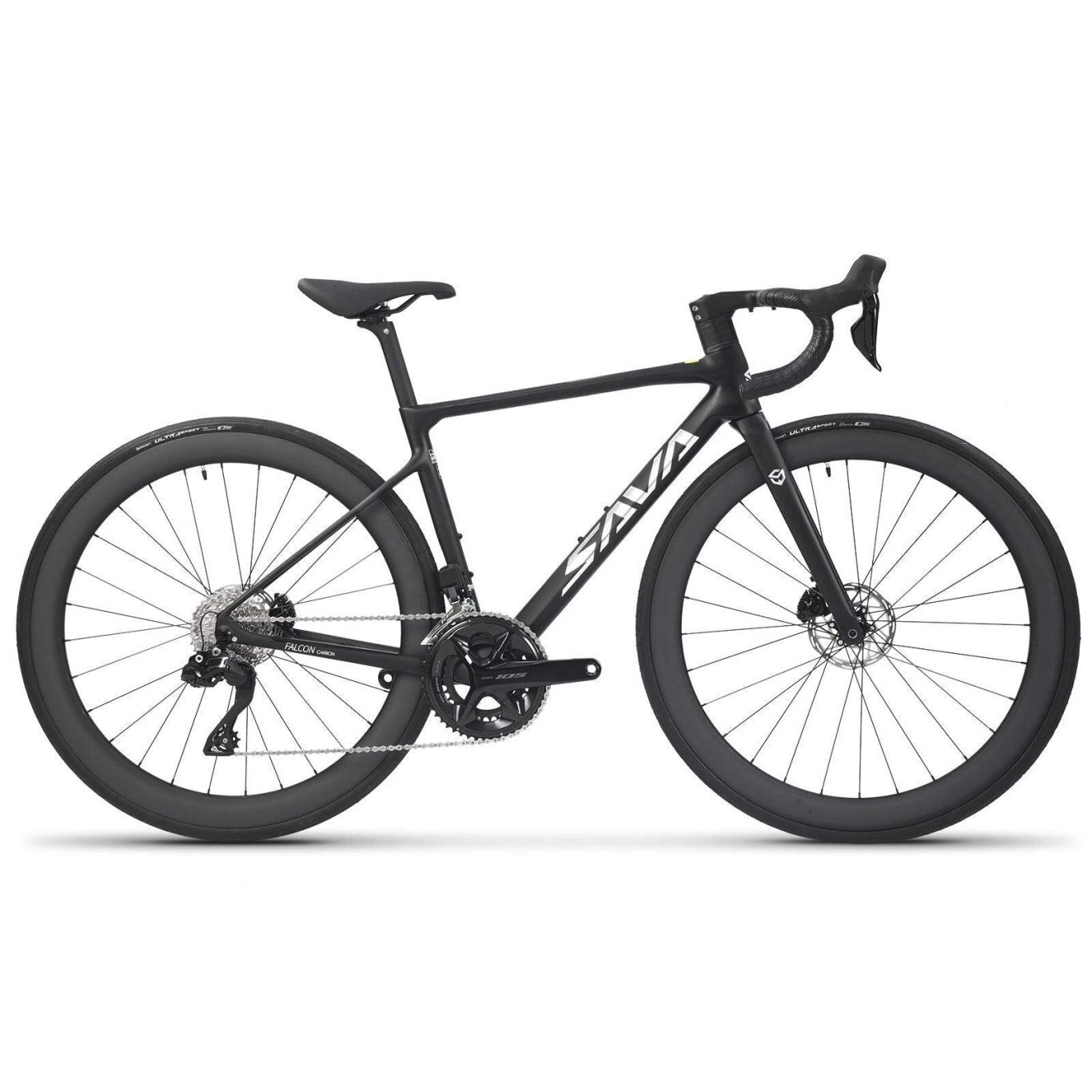 2023 SAVA FALCON 7.0 Di2 Full Carbon Road Bike 24 Speed / Black