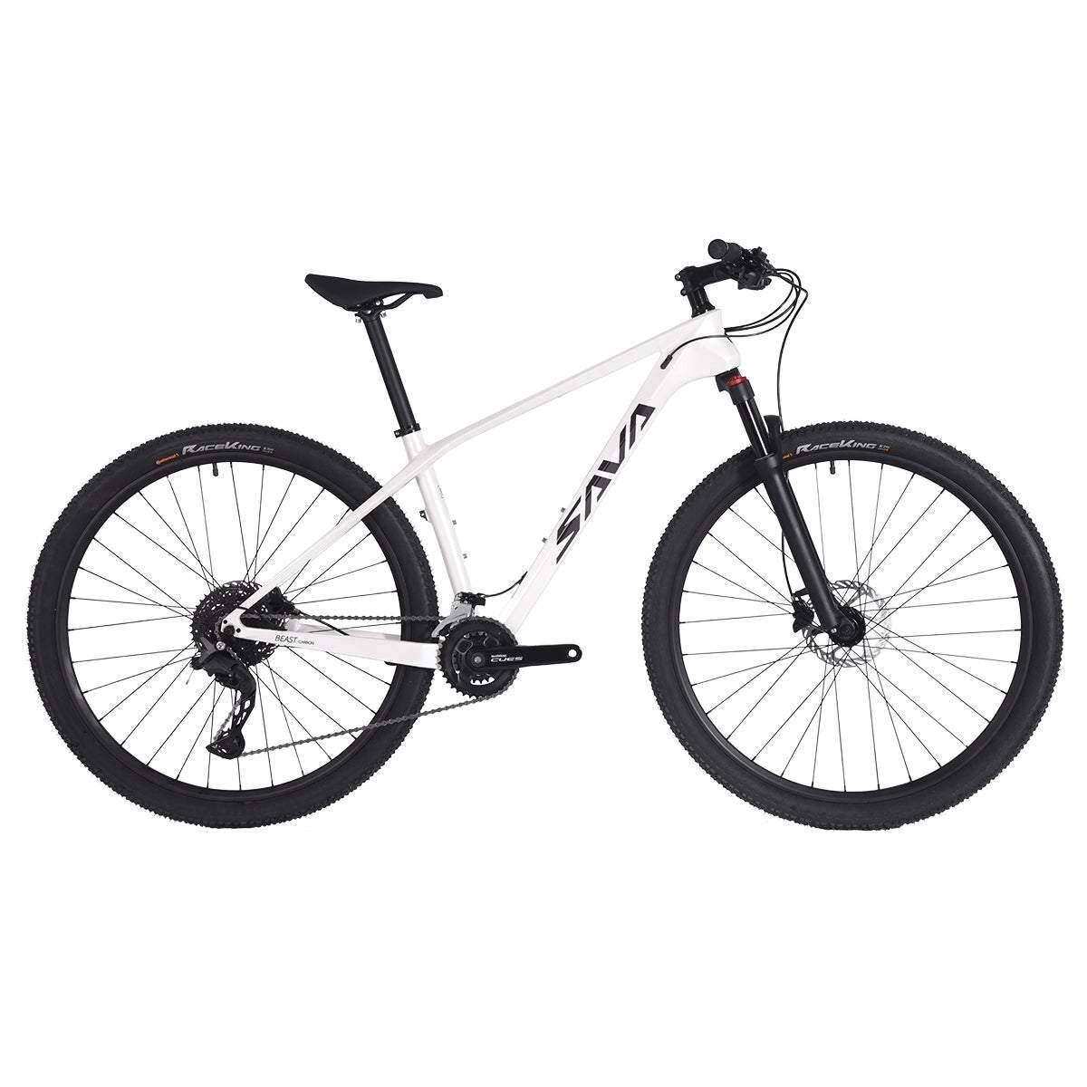 Vélo de montagne semi-rigide en carbone SAVA BEAST U4.0 2023 20 vitesses / blanc