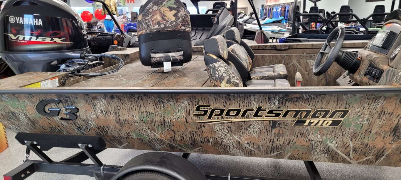 2023 G3 SPORTSMAN 1710 NOW REDUCED TO CLEAR!! FINANCE FOR AS LITTLE AS $89 WEEKLY WITH ZERO DOWN!! BRAND NEW NON CURRENT $38995 ALL IN PRICE FOR PACKAGE PLUS TAX AND LICENSE!!