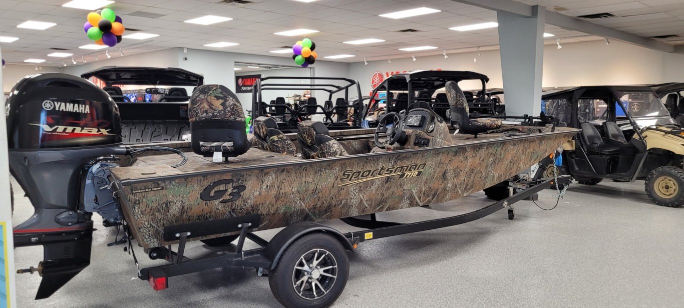 2023 G3 SPORTSMAN 1710 NOW REDUCED TO CLEAR!! FINANCE FOR AS LITTLE AS $89 WEEKLY WITH ZERO DOWN!! BRAND NEW NON CURRENT $38995 ALL IN PRICE FOR PACKAGE PLUS TAX AND LICENSE!!