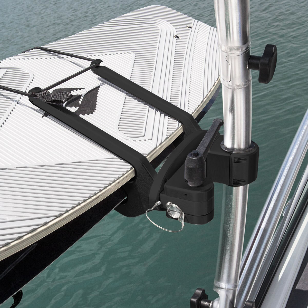 Port Side Removable Deluxe Swivel Wakeboard Rack black