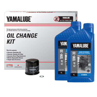 Yamalube® 10W-30 4M Marine Performance Oil Change Kit - OB (5 L)