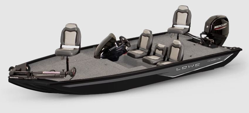 Lowe Boats STINGER 175C Metallic Black Exterior - Gray Poly Roughliner Splatter Black Interior Coating
