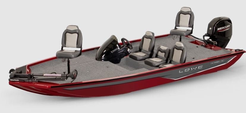 Lowe Boats STINGER 175C Metallic Red Exterior - Gray Poly Roughliner Splatter Black Interior Coating