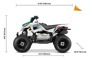 2025 Polaris OUTLAW 110 EFI Bright White / Radiant Green
