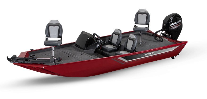 2025 Lowe Boats Skorpion 17 Candy Apple Red Exterior - Gray Carpeted Interior