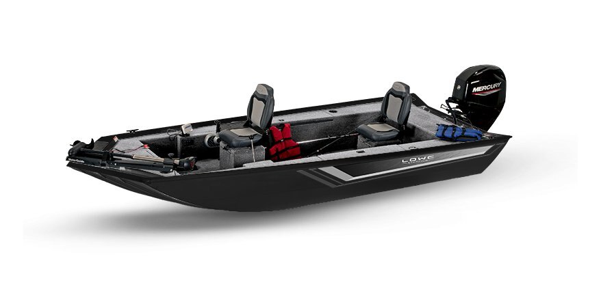 2025 Lowe Boats Skorpion SS Black Exterior Gray Poly Roughliner Interior Coating