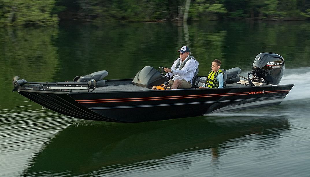 2025 Lowe Boats Legacy Metallic Black Exterior Gray Poly Roughliner Splatter Black Interior Coating