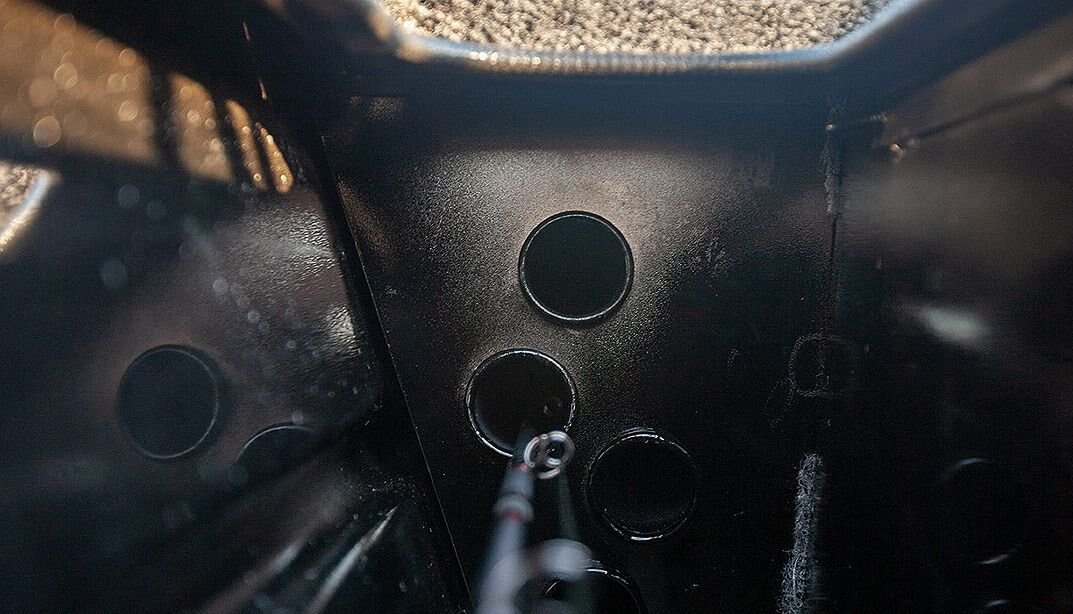 2025 Lowe Boats Legacy Metallic Black Exterior Gray Poly Roughliner Splatter Black Interior Coating