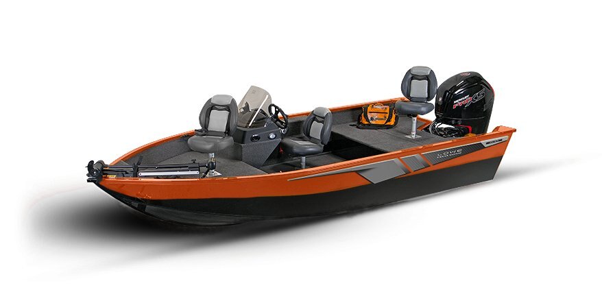 2025 Lowe Boats FM 1675 SC 2-Tone Black Base & Orange Riot Accent