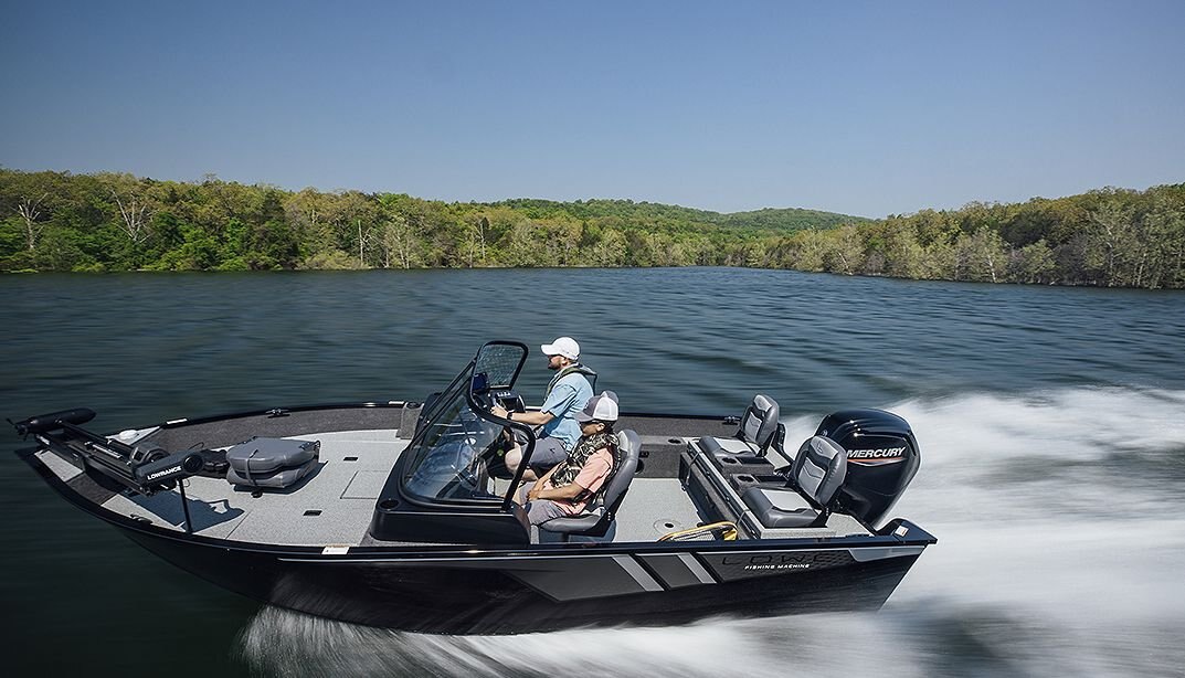 2025 Lowe Boats FM 1800 WT 2 Tone Black Base & Candy Apple Red Accent