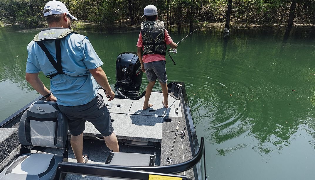 2025 Lowe Boats FM 1800 WT 2 Tone Black Base & Candy Apple Red Accent