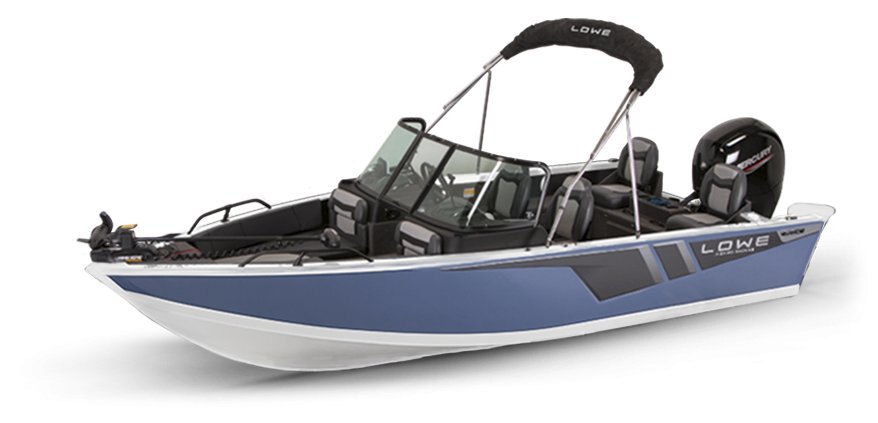 2025 Lowe Boats FM 1800 WT 2-Tone White Base & Blue London Accent