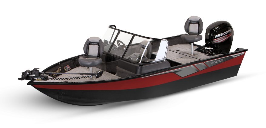 2025 Lowe Boats FM 1675 WT 2-Tone Black Base & Candy Apple Red Accent