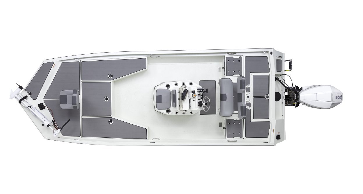 2025 Lowe Boats Bay 22 Bright White Poly Interior w/ Seafoam Green Hull