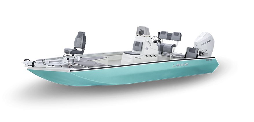 2025 Lowe Boats Bay 22 Bright White Poly Interior w/ Seafoam Green Hull