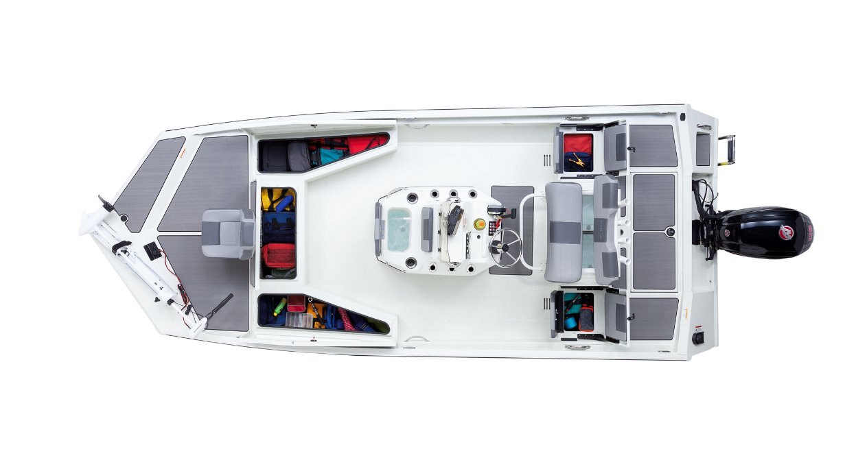 2025 Lowe Boats Bay 20 Bright White Poly Interior w/ Seafoam Green Hull