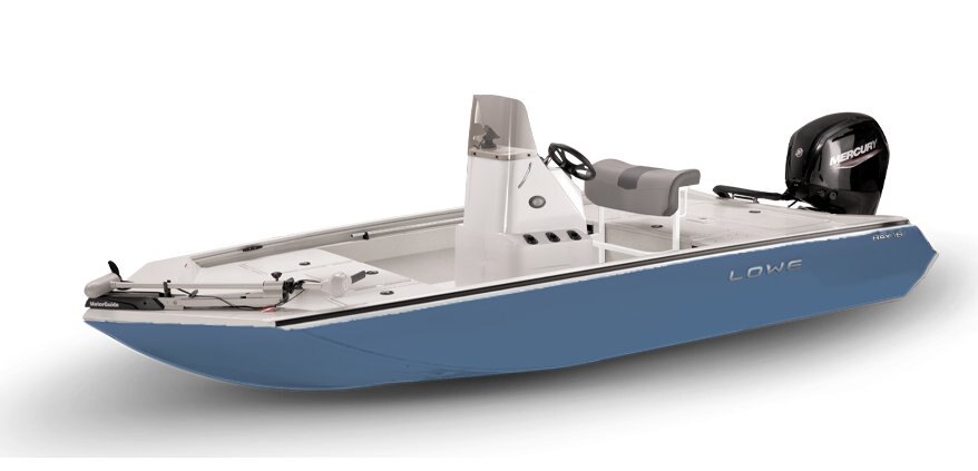 2025 Lowe Boats Bay 18 Bright White Poly Interior w/ Blue London Hull