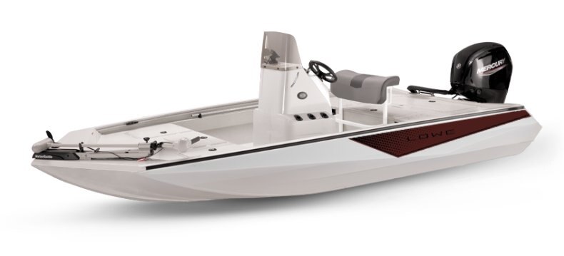 2025 Lowe Boats Bay 18 Infused Red/Black Graphic (Only available with Metallic Black Hull or Bright White Hull)