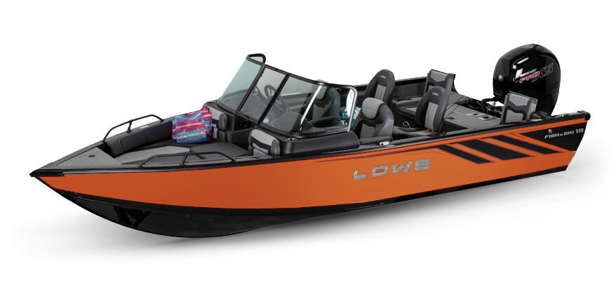 2025 Lowe Boats FS 1900 2-Tone Black Base & Orange Riot Accent