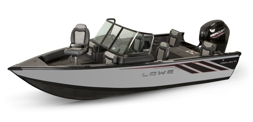 2025 Lowe Boats FS 1700 2-Tone Black Base & Bright White Accent