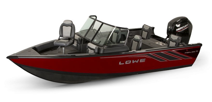 2025 Lowe Boats FS 1700 2-Tone Black Base & Candy Apple Red Accent