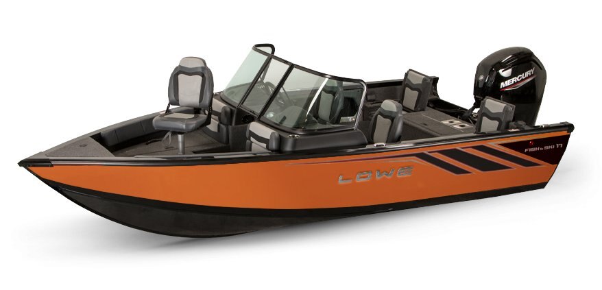 2025 Lowe Boats FS 1700 2-Tone Black Base & Orange Riot Accent