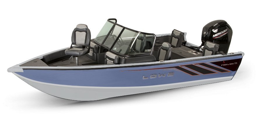 2025 Lowe Boats FS 1700 2-Tone White Base & Blue London Accent